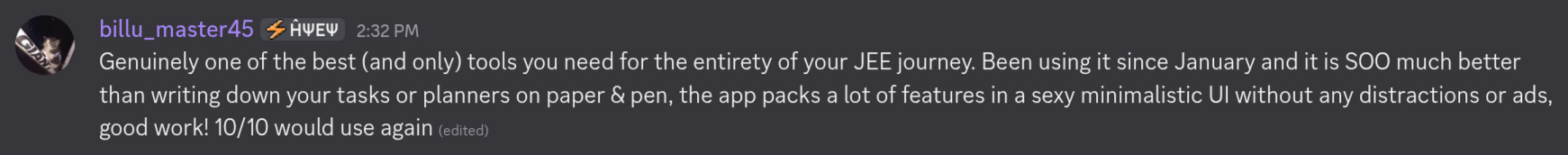 Discord testimonial 3